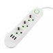 Мережевий фільтр Power Socket F03U (3 розетки + 3 USB) 38405 фото 3