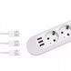 Мережевий фільтр Power Socket F03U (3 розетки + 3 USB) 38405 фото 4