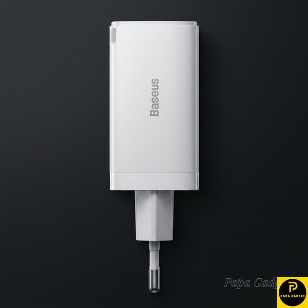 Мережевий зарядний пристрій Baseus GaN5 Pro 65W (2 Type-С+USB ) + Кабель Type-C to Type-C 100W (1m) (white) 1754243163 фото