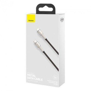 Кабель заряджання для iPhone 20 Ват Baseus Cafule Metal Type-C to Lightning PD 20W (2m) 31103 фото