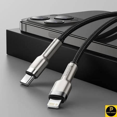 Кабель заряджання для iPhone 20 Ват Baseus Cafule Metal Type-C to Lightning PD 20W (2m) 31103 фото