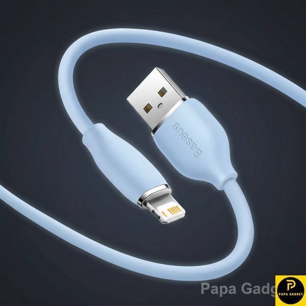 Кабель Baseus Jelly Liquid Silica Gel Fast Charging Lightning 2.4A (2m) (blue) 1736837098 фото