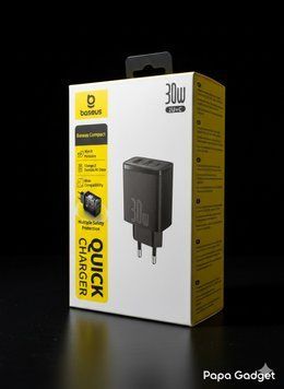 Зарядка Baseus Compact 30W QC+ PD (1Type-C + 2USB) 1760916567 фото