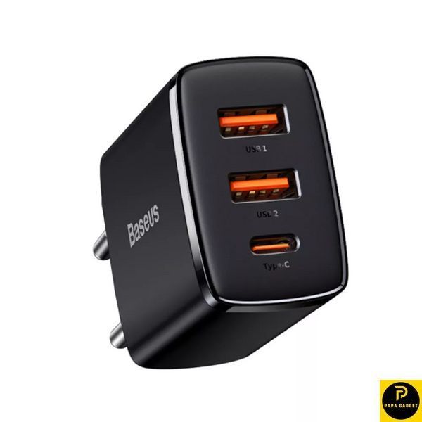 Зарядка Baseus Compact 30W QC+ PD (1Type-C + 2USB) 1760916567 фото