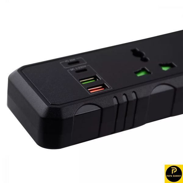 Мережевий фільтр Power Socket T25-QC (3 розетки + 2 USB + 2 Type-C) 3000w 36879 фото
