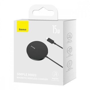 Бездротовий зарядний пристрій Baseus Simple Mini3 Magnetic Wireless Charger 15W 2050197715 фото