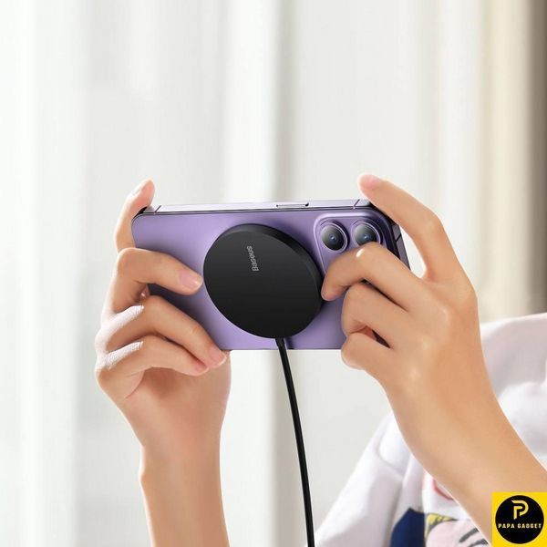 Бездротовий зарядний пристрій Baseus Simple Mini3 Magnetic Wireless Charger 15W 2050197715 фото