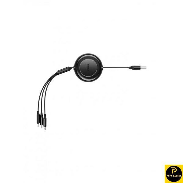 Кабель зарядки 3 в 1 Baseus Bright Mirror 2 Series 3-in-1 (Micro USB+Lightning+Type-C) 3.5A (1.1m) (black) 29892 фото