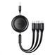 Кабель зарядки 3 в 1 Baseus Bright Mirror 2 Series 3-in-1 (Micro USB+Lightning+Type-C) 3.5A (1.1m) (black) 29892 фото 2