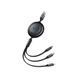 Кабель зарядки 3 в 1 Baseus Bright Mirror 2 Series 3-in-1 (Micro USB+Lightning+Type-C) 3.5A (1.1m) (black) 29892 фото 3