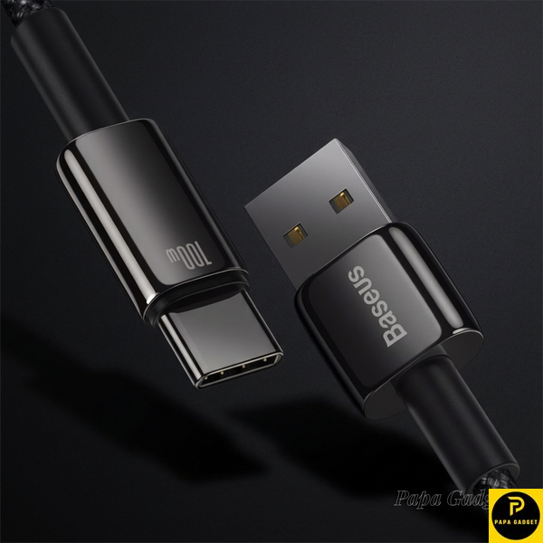 Кабель Baseus Tungsten Gold Fast Charging USB to Type-C 100W (2m) 1736933070 фото