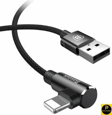 Кабель заряджання iPhone 1 метр BASEUS MVP ELBOW TYPE CABLE USB FOR IP 2A 1M BLACK 1839205346 фото