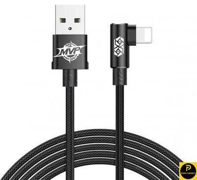 Кабель заряджання iPhone 1 метр BASEUS MVP ELBOW TYPE CABLE USB FOR IP 2A 1M BLACK 1839205346 фото