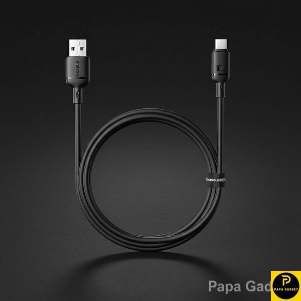 Кабель Baseus Foamed Silicone Fast Charging Type-C 100W (1m) (black) 1727866230 фото