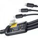 Кабель зарядки 3в1 Baseus Silky One-for-Three Fast Charging Type-C to Micro USB+Lightning+Type-C 100W 1.5m (black) 35102 фото 3