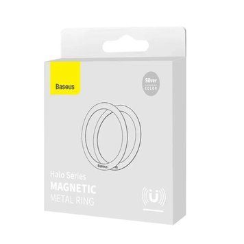 Металеві кільця Baseus Halo Series (2шт/уп) (Срібні) 1874695046 фото