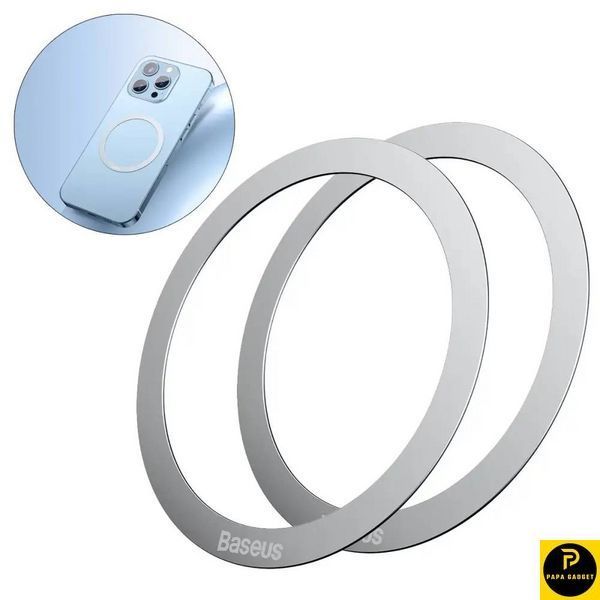 Металеві кільця Baseus Halo Series (2шт/уп) (Срібні) 1874695046 фото