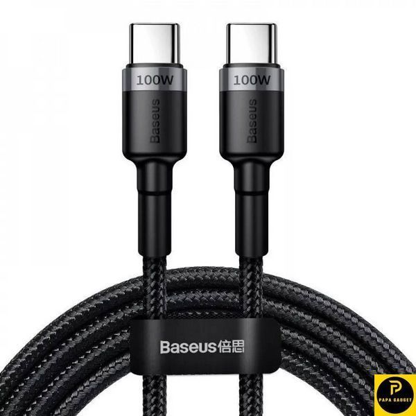 Кабель Baseus Cafule Flash Charging Type-C to Type-C PD 2.0 100W (2m) (gray/black) 1725546327 фото