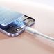 Кабель Baseus Foamed Silicone Fast Charging Lightning 2.4A (1m) (white) 22713 фото 4