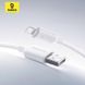 Кабель Baseus Foamed Silicone Fast Charging Lightning 2.4A (1m) (white) 22713 фото 2