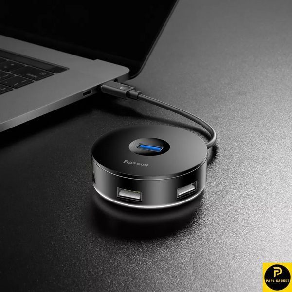 Перехідник, USB-Хаб Baseus Round Box USB to USB 3.0 + 3USB 2.0 1737609006 фото