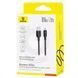 Кабель Baseus Silky Series Fast Charging USB-A to Type-C 100W 2м Black/Чорний 1874136581 фото