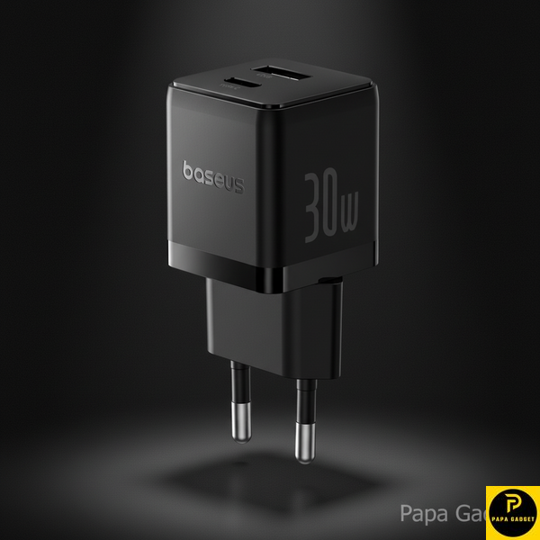 Блок зарядки 30w Baseus Palm Fast Charger usb + Type-C (black) 1726768881 фото