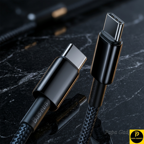 Кабель Baseus Tungsten Gold Fast Charging Type-C to Type-C 100W (2m) 1794843658 фото