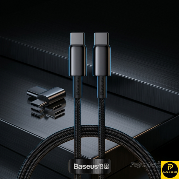 Кабель Baseus Tungsten Gold Fast Charging Type-C to Type-C 100W (2m) 1794843658 фото