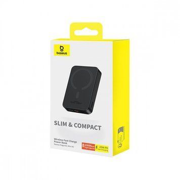 Повербанк Baseus Magnetic Mini Air 20W 10000mAh чорний 2438124378 фото