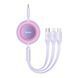 Кабель Baseus Bright Mirror 2 Series 3-in-1 (Micro USB+Lightning+Type-C) 100W (1.1m) (purple) 1727866231 фото 2