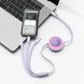 Кабель Baseus Bright Mirror 2 Series 3-in-1 (Micro USB+Lightning+Type-C) 100W (1.1m) (purple) 1727866231 фото 5