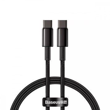 Кабель Baseus Tungsten Gold Fast Charging Type-C to Type-C 100W (1m) 1794843659 фото