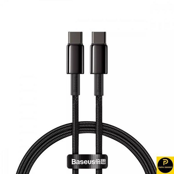 Кабель Baseus Tungsten Gold Fast Charging Type-C to Type-C 100W (1m) 1794843659 фото