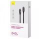 Кабель зарядки type c - type c 240w 3 метри Baseus Tungsten Gold Fast Charging Type-C to Type-C 240W (3m) (black) 2654889890 фото 6